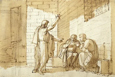 Omvendelse af Onesimus, ca. 1780 (pen, blæk og sepia vask på papir)